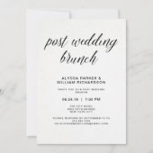 Elegant Simple Typography Post Wedding Brunch Kaart (Voorkant)
