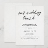 Elegant Simple Typography Post Wedding Brunch Kaart (Voorkant / Achterkant)