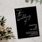 Elegant Simple Typography The Wedding of the Weddi Kaart