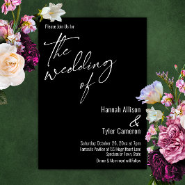 Elegant Simple Typography The Wedding of the Weddi Kaart