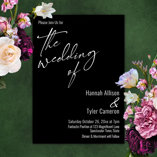 Elegant Simple Typography The Wedding of the Weddi Kaart
