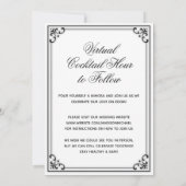 Elegant Simple Virtual Wedding Livestream Wedding Kaart (Achterkant)