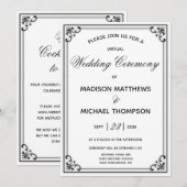 Elegant Simple Virtual Wedding Livestream Wedding Kaart (Voorkant / Achterkant)