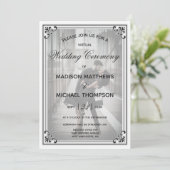 Elegant Simple Virtual Wedding Livestream Wedding Kaart (Staand voorkant)