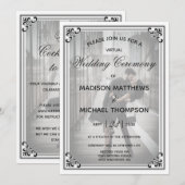 Elegant Simple Virtual Wedding Livestream Wedding Kaart (Voorkant / Achterkant)