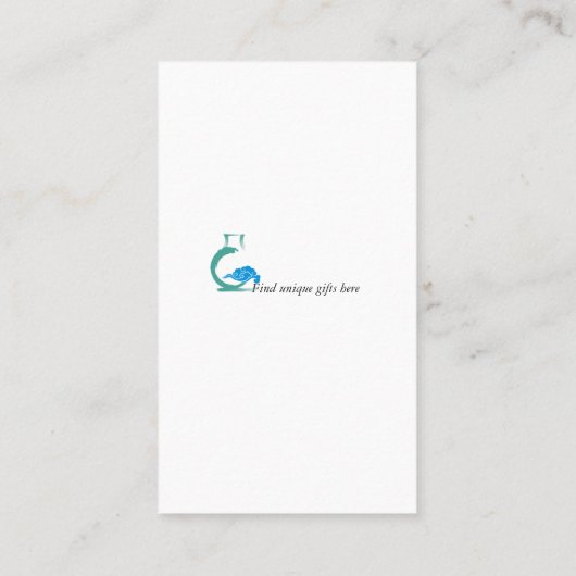 Elegant Simple Visitekaartje met Chinoiserie Vase (Achterkant)