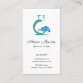 Elegant Simple Visitekaartje met Chinoiserie Vase (Voorkant)