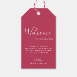 Elegant Simple Viva Magenta Modern Trendy Wedding Cadeaulabel