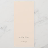 Elegant Simple Waterverf Beach Coastal Wedding Menu (Achterkant)