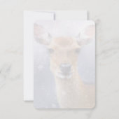 Elegant Simple Waterverf Deer Snow Save The Date (Achterkant)