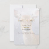 Elegant Simple Waterverf Deer Snow Save The Date (Voorkant)