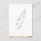 Elegant Simple Waterverf Gold Greenery Modern Save The Date (Achterkant)