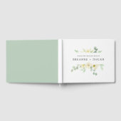 Elegant Simple Waterverf Greenery Guest Book Gastenboek (Volledig)