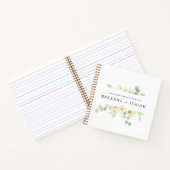 Elegant Simple Waterverf Greenery Guest Book Notitieboek (Binnen)