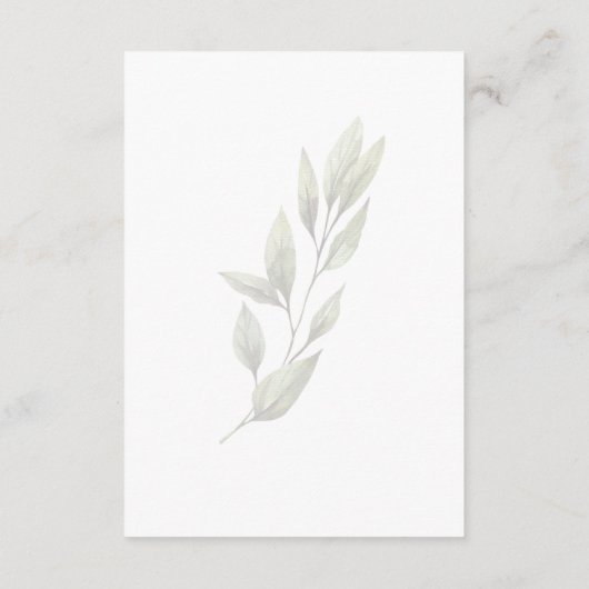 Elegant Simple Waterverf Greenery Modern Save The Date (Achterkant)