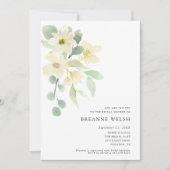 Elegant Simple Waterverf Greenery Vrijgezellenfees Kaart (Voorkant)