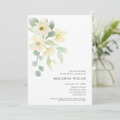 Elegant Simple Waterverf Greenery Vrijgezellenfees Kaart (Staand voorkant)