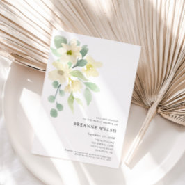 Elegant Simple Waterverf Greenery Vrijgezellenfees Kaart