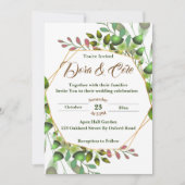 Elegant Simple Waterverf Greenery Wedding Kaart