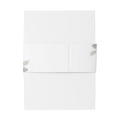 Elegant Simple Waterverf Paarse Orchids Weddenscha Uitnodigingen Wikkel (Achterkant Voorbeeld)