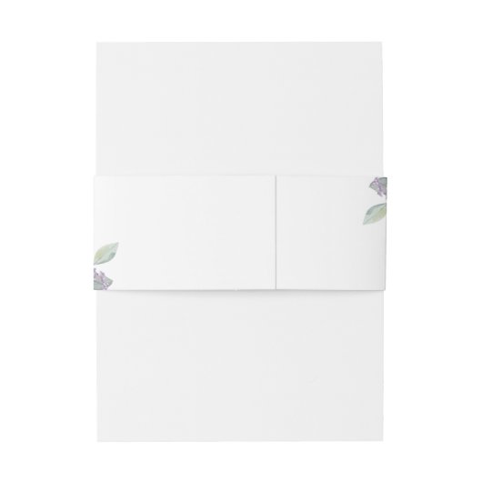 Elegant Simple Waterverf Paarse Orchids Weddenscha Uitnodigingen Wikkel (Achterkant Voorbeeld)