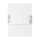 Elegant Simple Waterverf Paarse Orchids Weddenscha Uitnodigingen Wikkel (Achterkant Voorbeeld)