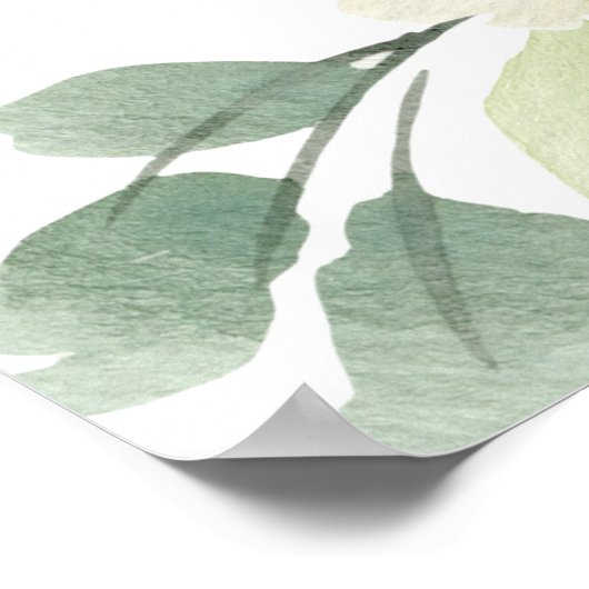 Elegant Simple Waterverf Seating Chart Poster (Hoek)