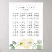 Elegant Simple Waterverf Seating Chart Poster (Voorkant)