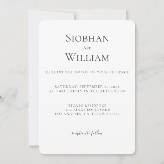 Elegant Simple Wedding (Voorkant)