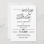 Elegant Simple Wedding Celebration Typografie Kaart (Voorkant)