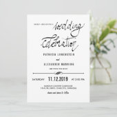 Elegant Simple Wedding Celebration Typografie Kaart (Staand voorkant)