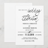 Elegant Simple Wedding Celebration Typografie Kaart (Voorkant / Achterkant)