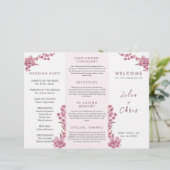 Elegant Simple Wedding Drievoudig Brochure Program (Staand voorkant)