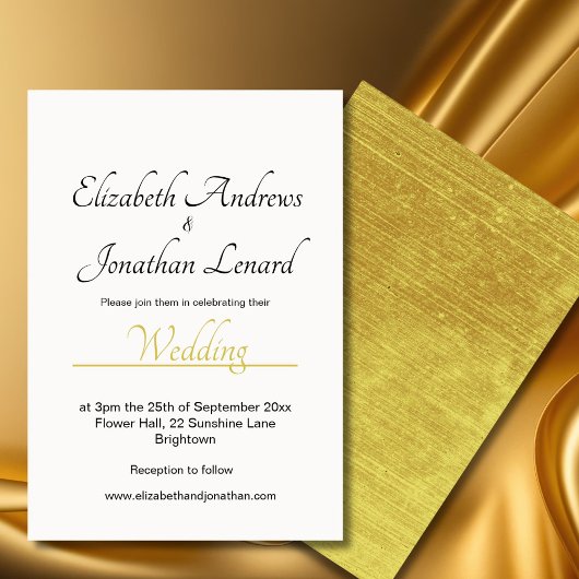 Elegant Simple Wedding Invitation Kaart