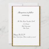 Elegant Simple Wedding Invitation White Kaart (Achterkant)