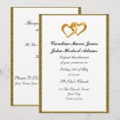 Elegant Simple Wedding Invitation White Kaart (Voorkant / Achterkant)