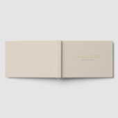 Elegant Simple Wedding | Linen Foil Design Gastenboek (Volledig)