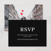 Elegant Simple Wedding Online RSVP Foto Informatiekaartje (Voorkant / Achterkant)