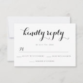 Elegant Simple Wedding RSVP Response Kaarten (Voorkant)