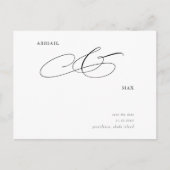 Elegant Simple Wedding Save the Date Announding Briefkaart (Voorkant)