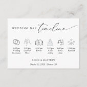Elegant Simple Wedding-tijdlijn Informatiekaartje (Voorkant)