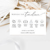 Elegant Simple Wedding-tijdlijn Informatiekaartje