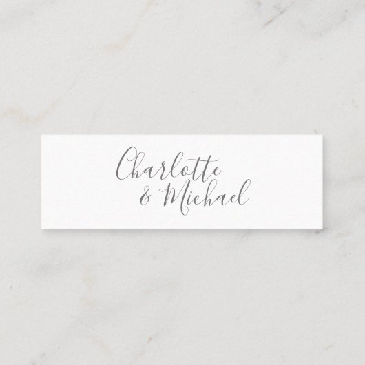 Elegant Simple Wedding Website Kaarten Contactkaartje (Achterkant)