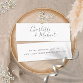 Elegant Simple Wedding Website Kaarten Contactkaartje