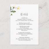 Elegant Simple White Daisy Floral Wedding Informatiekaartje (Voorkant)