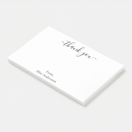 Elegant Simple White Hartelijk dank Post-it® Notes (Schuin)