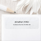 Elegant Simple White Marble Professional-Sjabloon Etiket (Insitu)