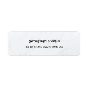 Elegant Simple White Marble Professional-Sjabloon Etiket