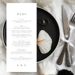 Elegant Simple White Monogram Weddenschap Menu<br><div class="desc">slim menu om het collectie aan te passen *als u meer papieren opties wilt,  kunt u dit ontwerp overbrengen naar een slim programma *of voor meer hulp contact met mij opnemen</div>