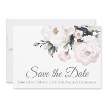 Elegant Simple White Roses Wedding